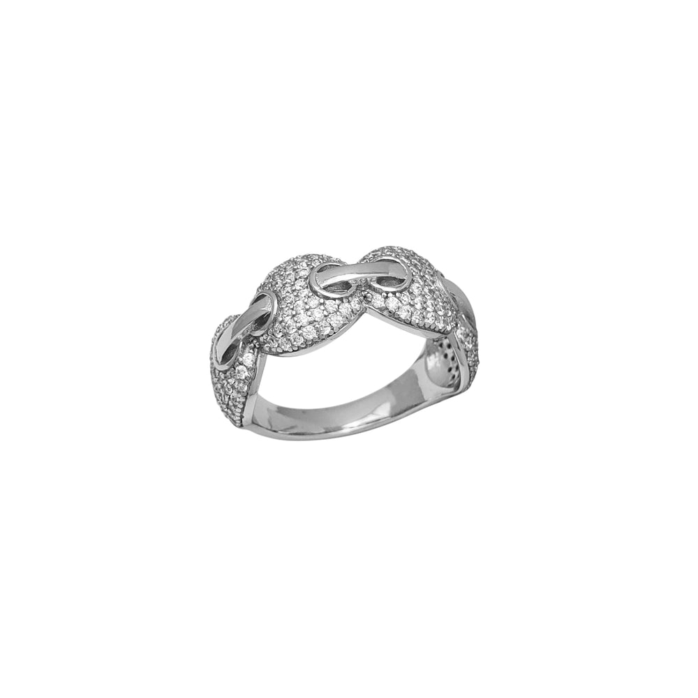 Zirconia Puffy Mariner Ring (Silver)