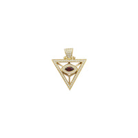 Diamantová pyramida s přívěskem červených očí (10K)