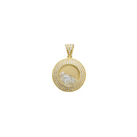 Diamond Motion Crystal Round Pendant (10K)