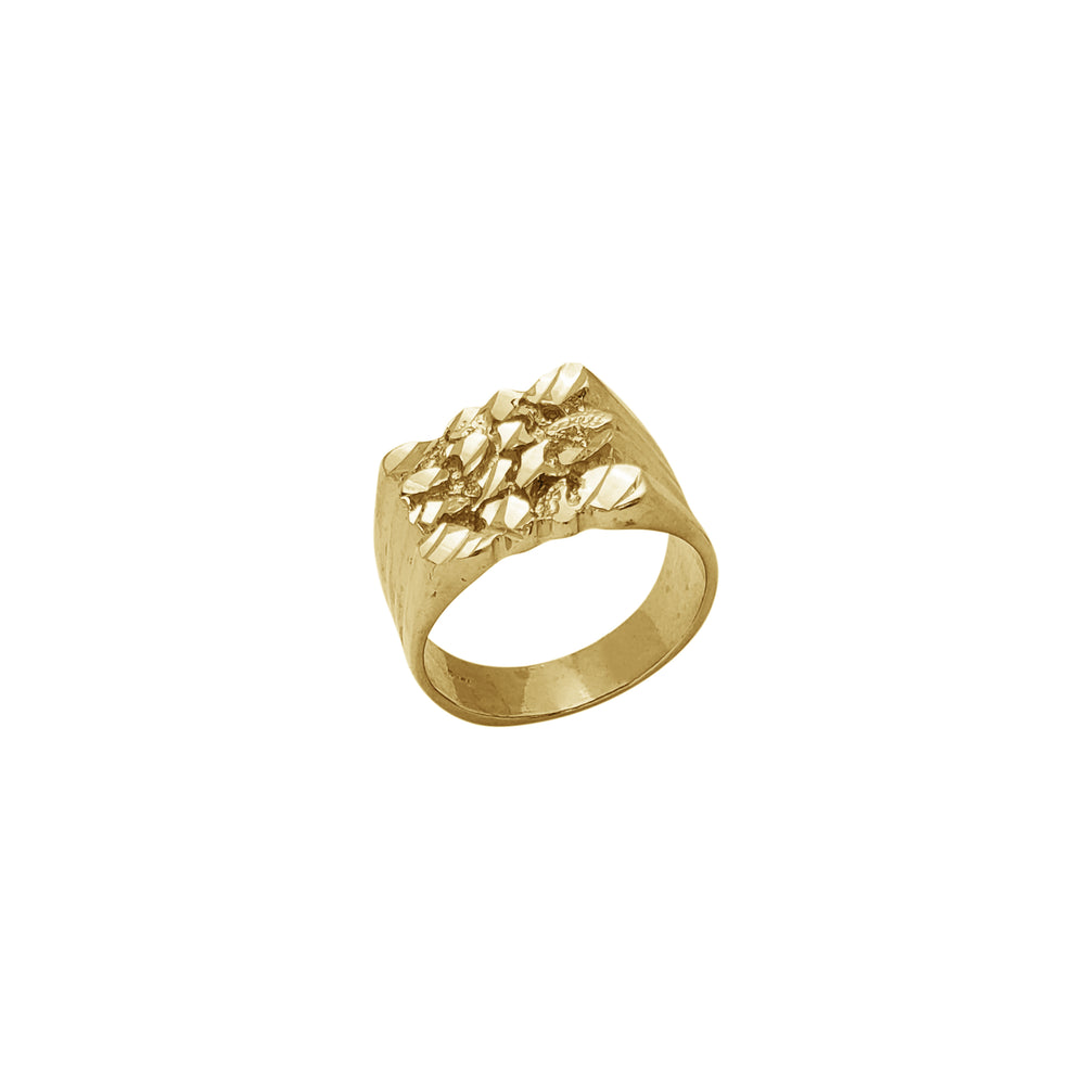 Textured Diamond Cut Nugget Ring (10K)