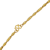 Diamond-cut Glitter Textured Barrel Necklace (24K)