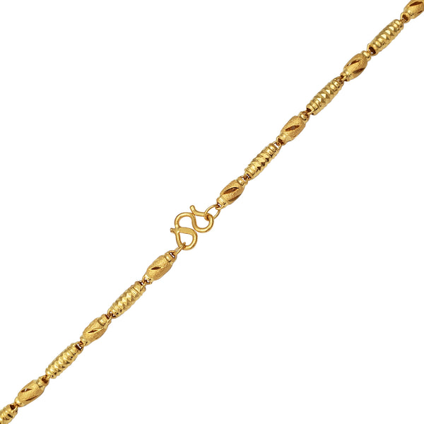 Diamond-cut Glitter Textured Necklace (24K)