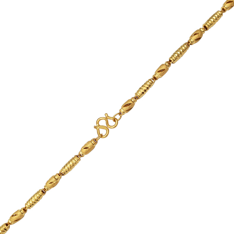 Diamond-cut Glitter Textured Necklace (24K)