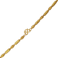 Diamond-cut Glitter Textured Barrel Necklace (24K)