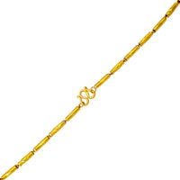 Diamond-cut Glitter Round Cylinder Necklace (24K)