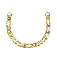 Two-Tone Reversible Rail Road Link Bracelet (14K)