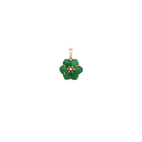 Jade Flower Pendant (14K)