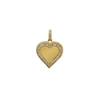 Gyémánt szív alakú emlékképes medál (14K)