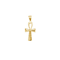 Diamond-cuts Ankh Pendant (14K)