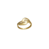 Zirconia Swirl Glossy Lady Ring (14K)
