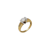 Diamond Matte-Finish Engagement Ring (14K)