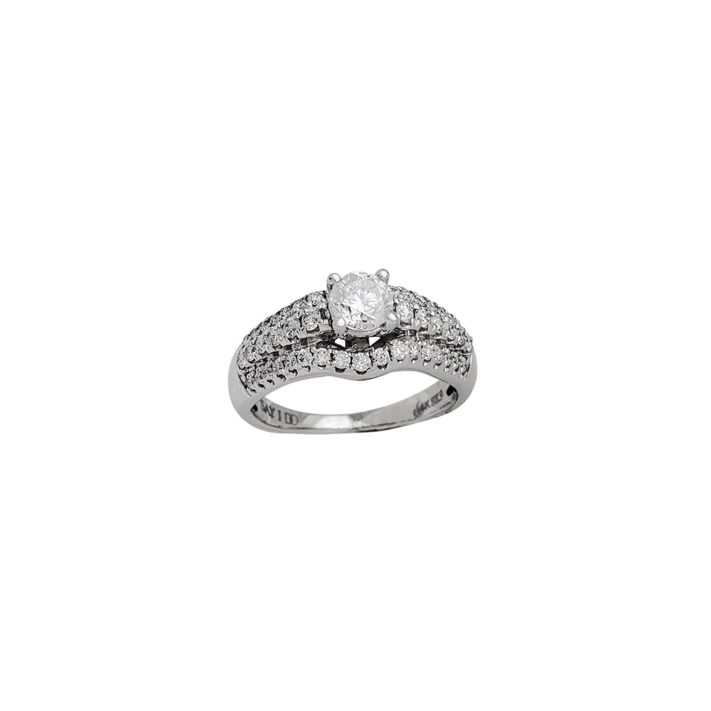 Diamond Iced-Out Engagement Ring (14K)