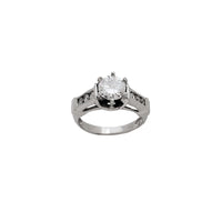 Веренички прстен со дијамант со шест краци (14K)