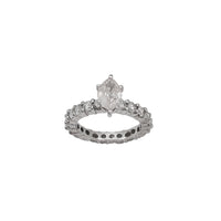 Diamond Round & Marquise Eternity Engagement Ring (14K)