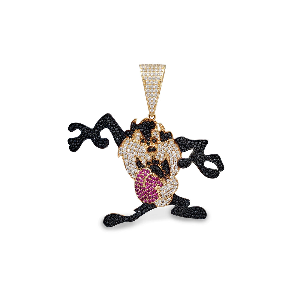 Zirconia Taz Character Pendant (14K)