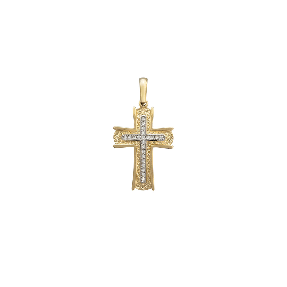 Zirconia Cross Pendant (14K)