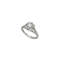 Diamond Flower-Setting Engagement Ring (14K)