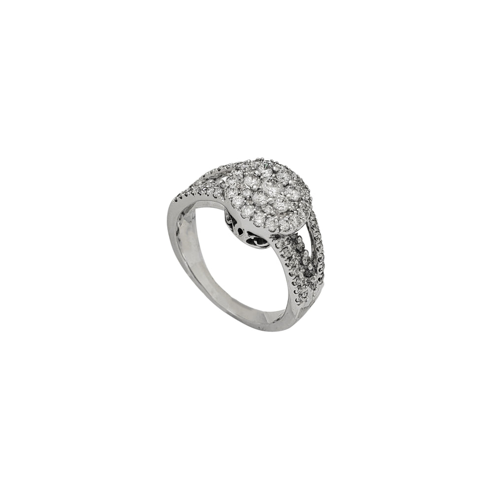 Diamond Cluster Engagement Ring (14K)