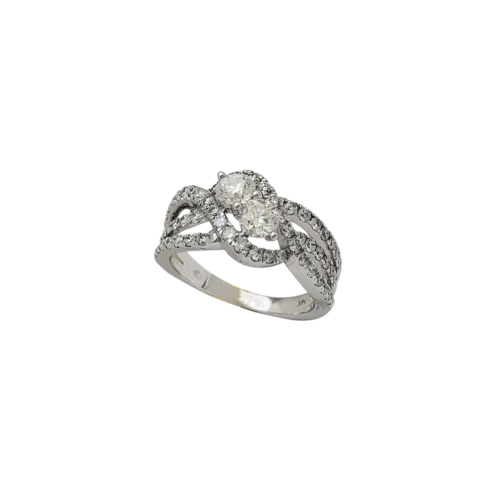 Diamond Intertwined Engagement Ring (14K)