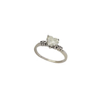 Diamond Heart-Shaped 5-Prong Engagement Ring (14K)