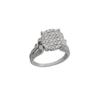 Diamond Micropave Engagement Ring (14K)