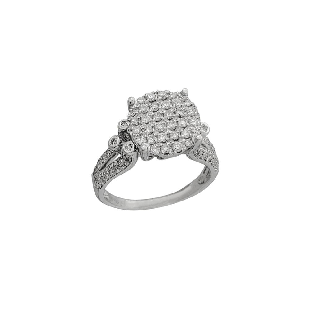 Diamond Micropave Engagement Ring (14K)
