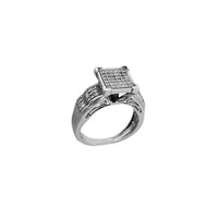 Diamond Micropave Square Setting Engagement Ring (14K)
