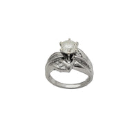 Diamond Bypass Channel-Set 6-Prong Engagement Ring (14K)
