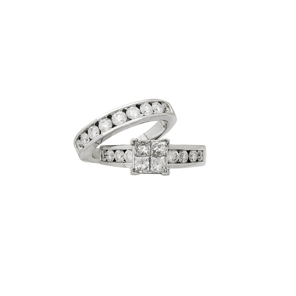 Diamond Channel-Setting Engagement Ring (14K)