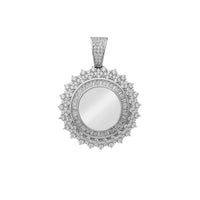Zirconia Round Memorial Picture Pendant (Silver)