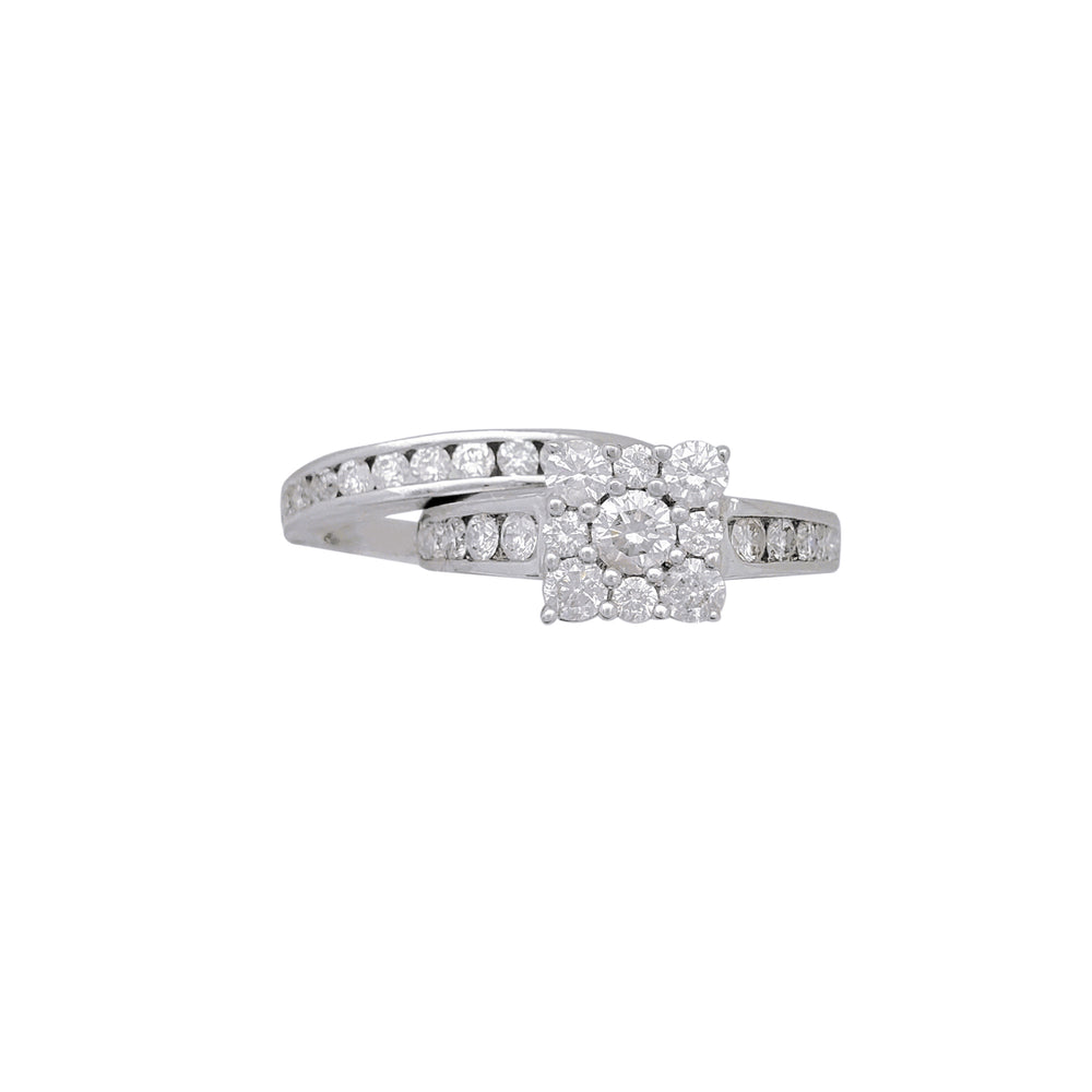 Diamond Channel-Setting Engagement Ring (14K)
