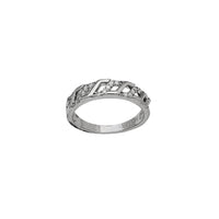 Zirconia Curb Band's Ring (Silver)