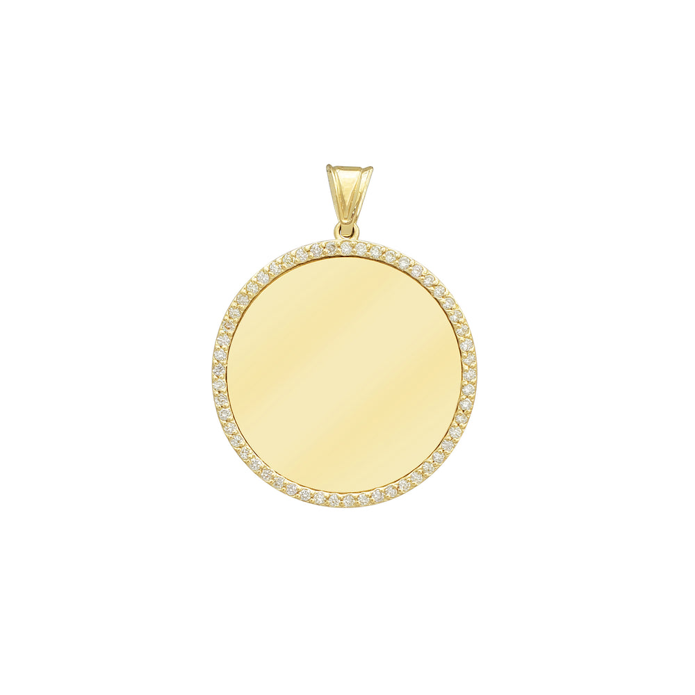 Diamond Round Picture Medallion Pendant (14K)