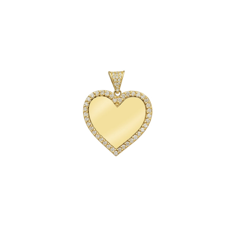 Diamond Heart Picture Medallion Pendant (14K)