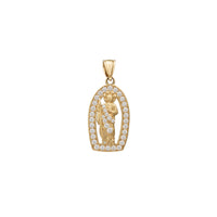 Zirconia Shrine Saint Jude Pendant (14K)