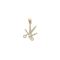 Zirconia Scissors & Comb Pendant (14K)