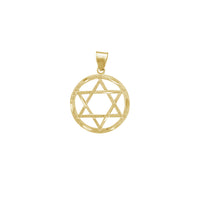 Round Halo Star of David Pendant (14K)