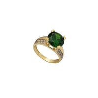 Zirconia Green Engagement Lady Ring (14K)
