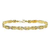 Zirconia Two-Tone Fancy Bracelet (14K)