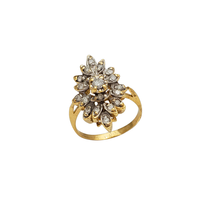 Buy quality Flower Diamond Cluster Ring In 14k Rose Gold by royale Diamonds  in Pune
