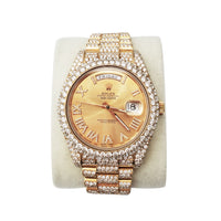 Custom na Diamond Rolex Watch Araw-Petsa 41 mm