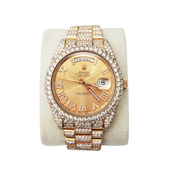 Custom Diamond Rolex Watch Day-Date 41 mm