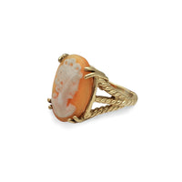 Rope Shank Cameo Lady Ring (14K)