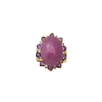 Diamond, Jade & Amethyst Lady Ring (14K)
