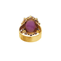 Diamond, Jade & Amethyst Lady Ring (14K)