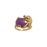 Prsteň Purple Jade Dragon (14K)
