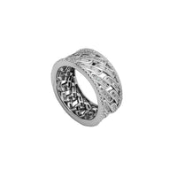 Zirconia Cuban Men's Ring (Silver)