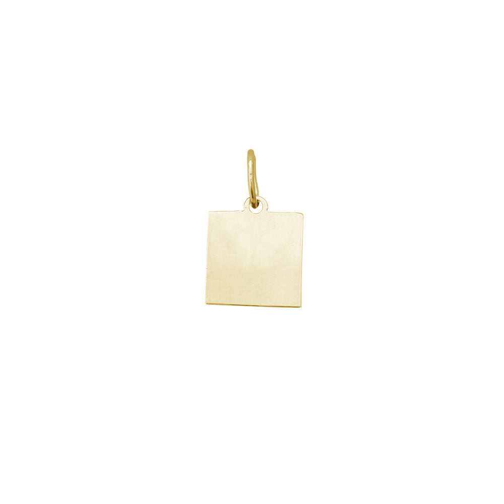 Glossy Square Pendant (14K)