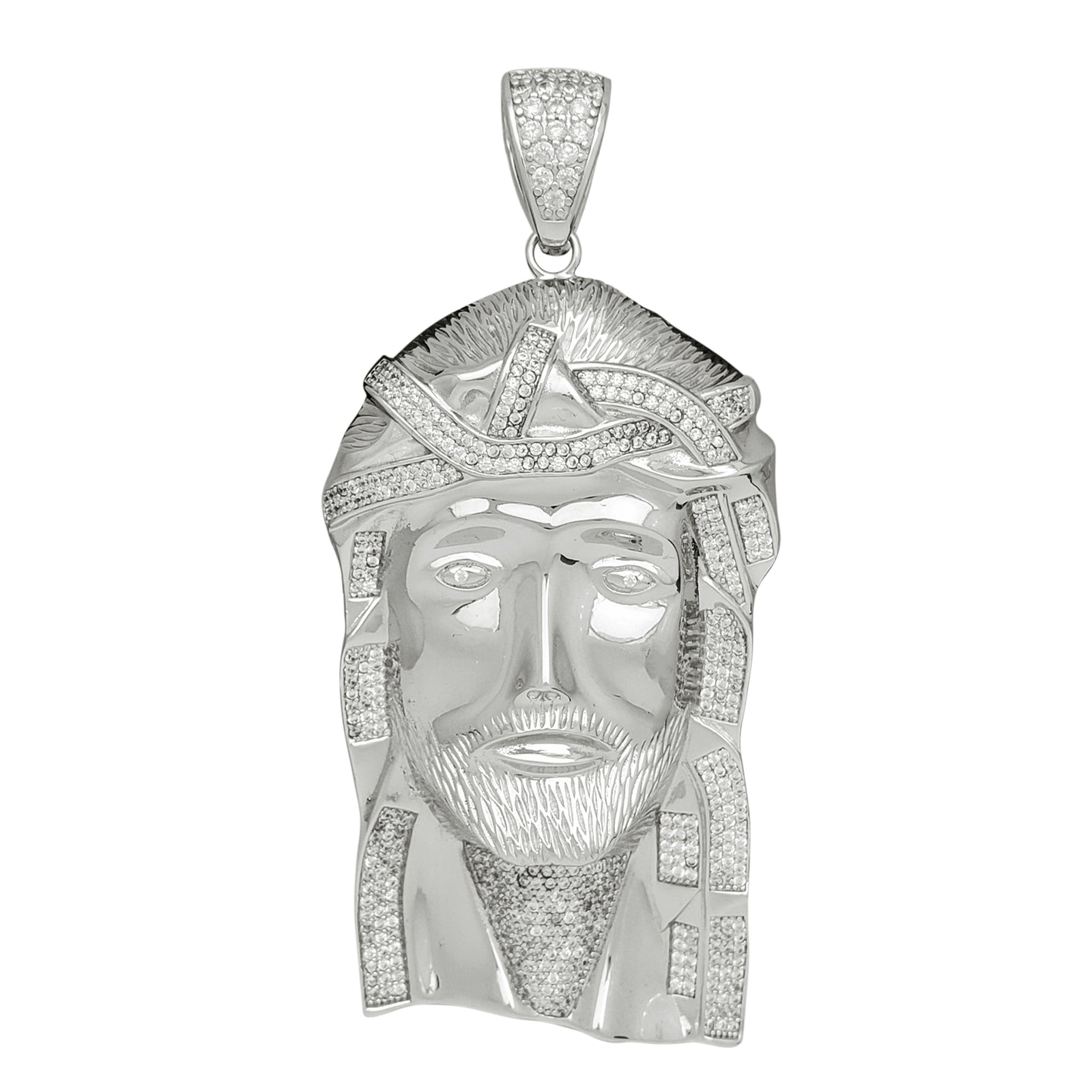 Siogairlín Ceann Íosa Zirconia (Airgead) - Coitianta J, image size:1600x1600