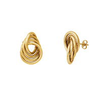 Interlocking Hoops Fancy Stud Earrings (14K)